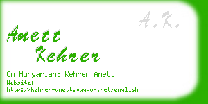 anett kehrer business card